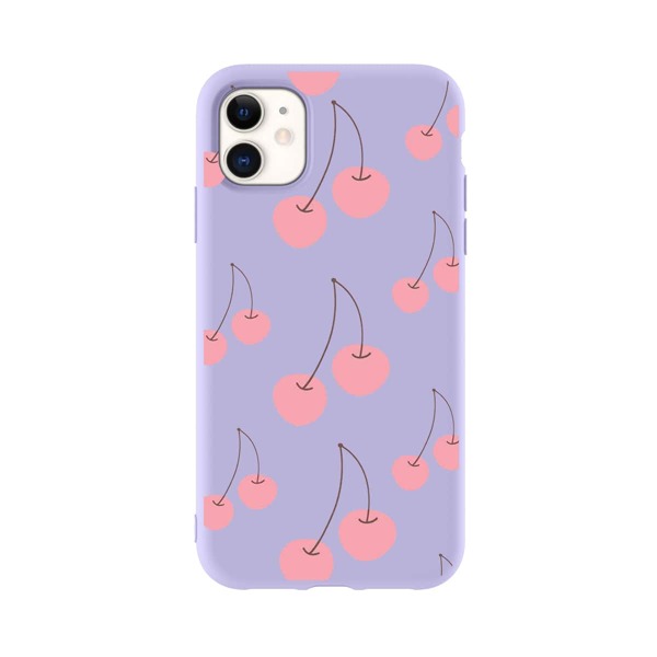 

Cherry Pattern Phone Case, Purple