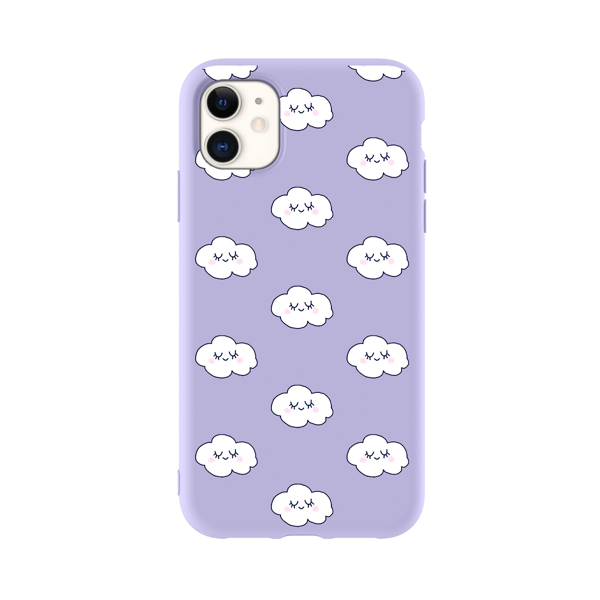 

Cloud Print Phone Case, Purple