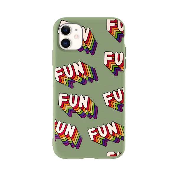 

Letter Graphic Phone Case, Green