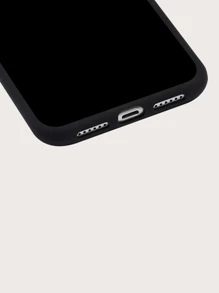 Heart Print Phone Case - Black and White - View 3