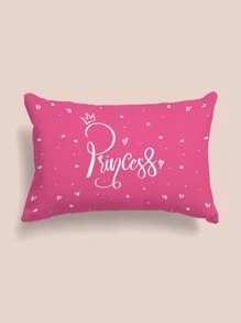 Letter Graphic Lumbar Pillow Cover Without Filler, Cute Throw Pillow Cover, Pillow Insert Not Include, For Kids Bedroom