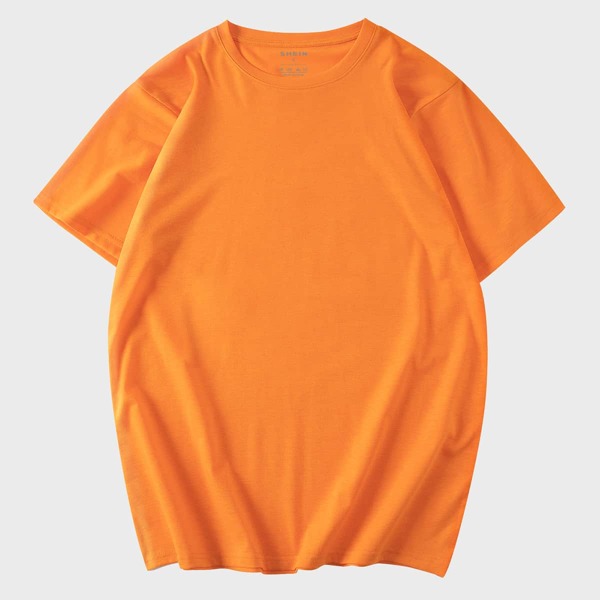 

Men Solid Short Sleeve Tee, Orange