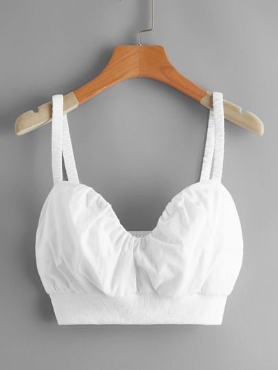 Solid Ruched Cami Top