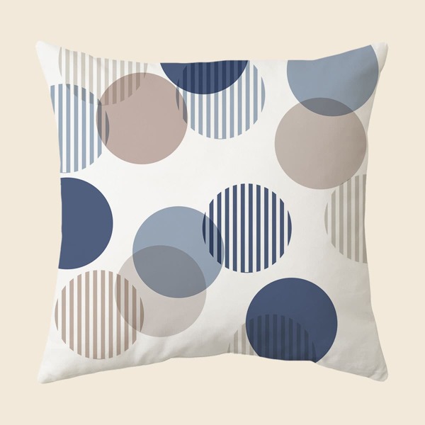 

Circle Print Cushion Cover Without Filler, Multicolor