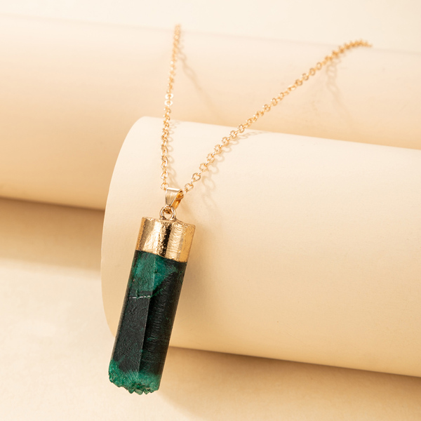 

Geo Charm Necklace, Green