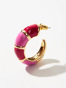 SHEIN VCAY 拼色耳環 - 彩色 - 查看 3