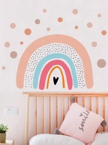 Kids Rainbow Print Wall Sticker - Multicolor - View 4