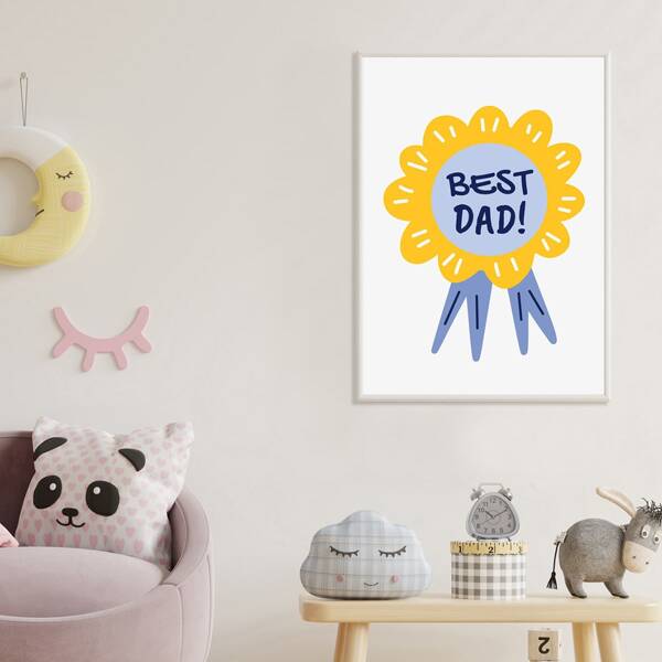 

Kids Slogan Graphic Unframed Painting, White