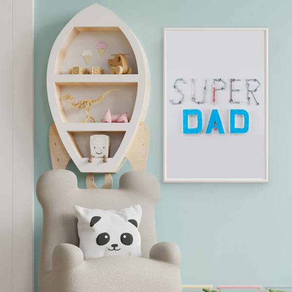 

Kids Slogan Graphic Unframed Painting, Multicolor