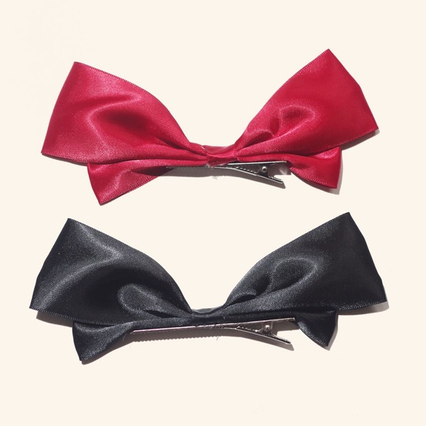 

2pcs Toddler Girls Bow Hair Clip, Multicolor