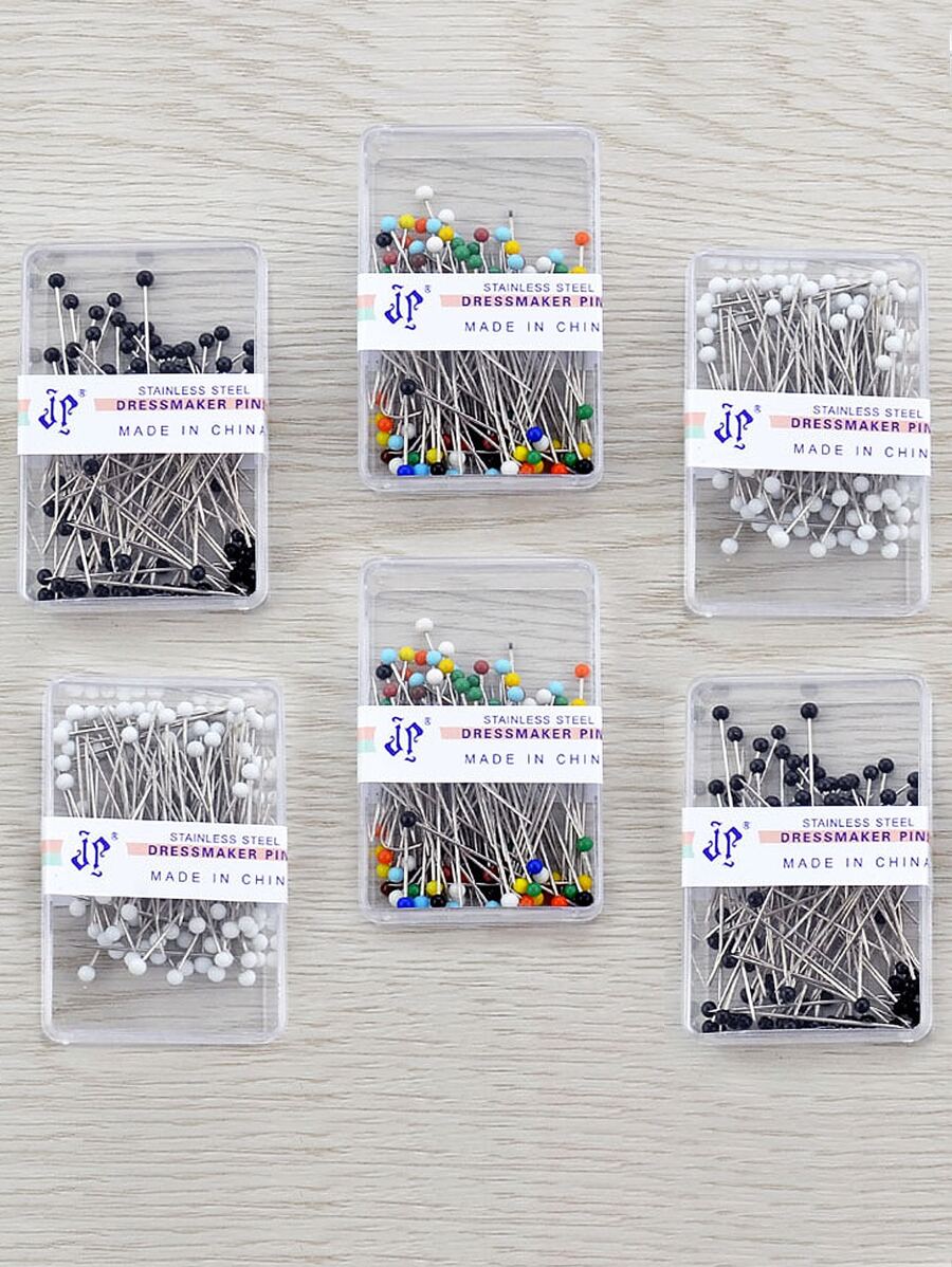 1 Caja De Alfileres Para Modista De Colores Aleatorios - Multicolor - Ver 1