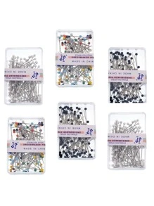 1 Caja De Alfileres Para Modista De Colores Aleatorios - Multicolor - Ver 4