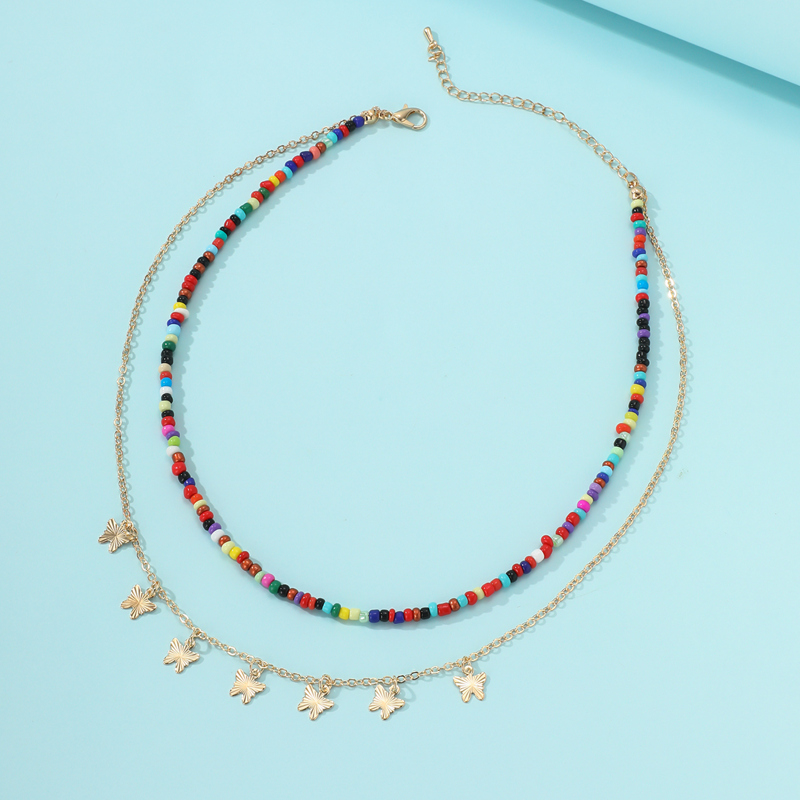 

Butterfly Decor Layered Necklace, Multicolor