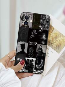 Mix Pattern Phone Case - Black - View 3