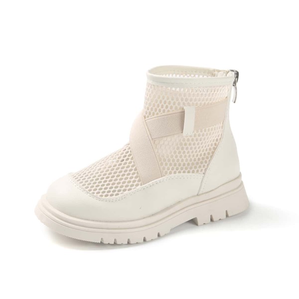 

Toddler Girls Cross Strap Mesh Boots, Beige