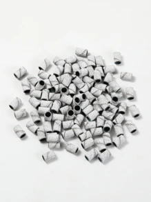 50入組砂帶帶盒專業美甲修指甲電動銼刀，用於亞克力指甲修指甲修腳指甲鑽砂帶砂環帶磨頭拋光機必備用品 - 白色 - 查看 3