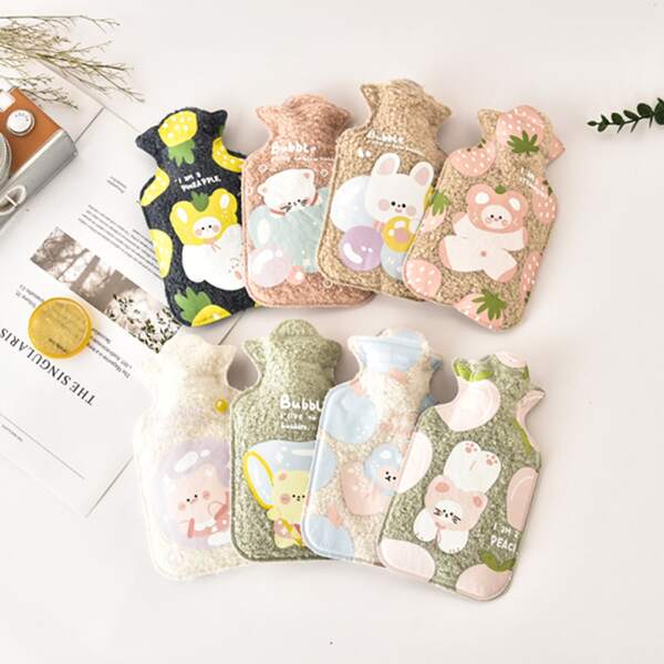 

1pc Cartoon Graphic Random Hot Water Bag, Multicolor