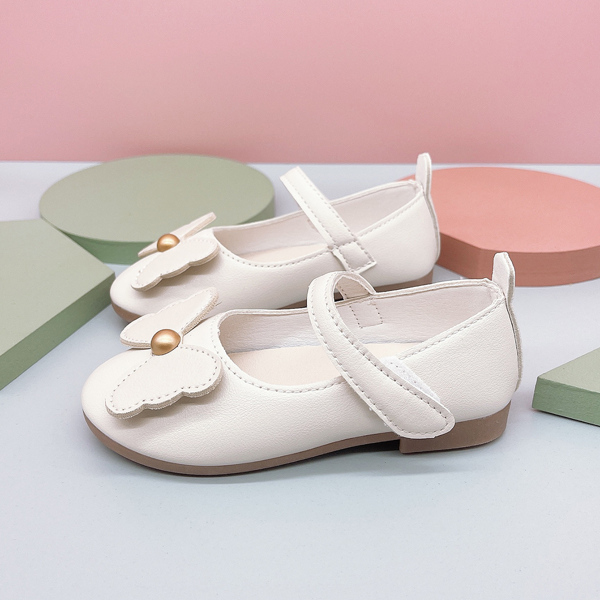 

Toddler Girls Bow Decor Flats, Beige
