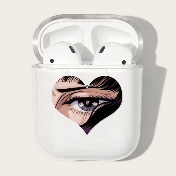 

Прозрачный чехол с рисунком глаз для Airpods