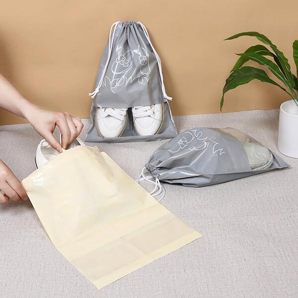 

5pcs Random Travel Shoes Storage Bag, Multicolor
