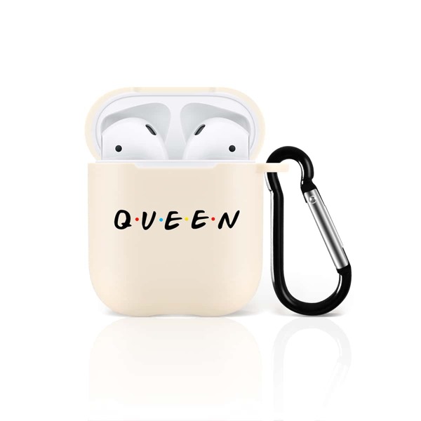 

Чехол для Airpods с текстовым принтом, Бежевые