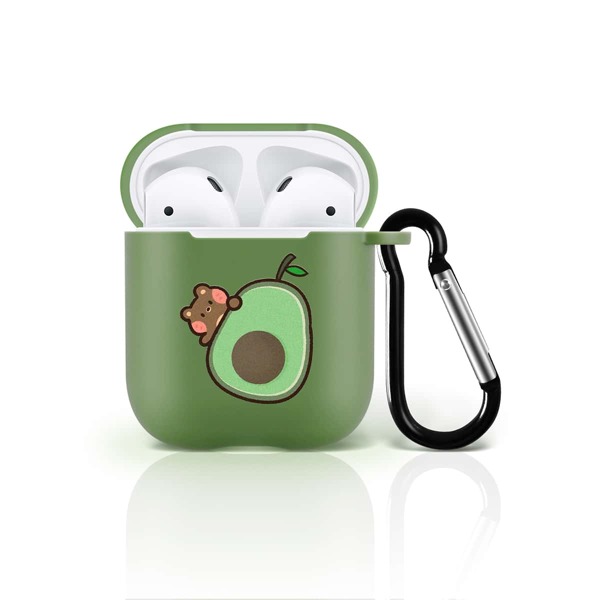 

Cartoon Bear Case For Airpods, Olive green