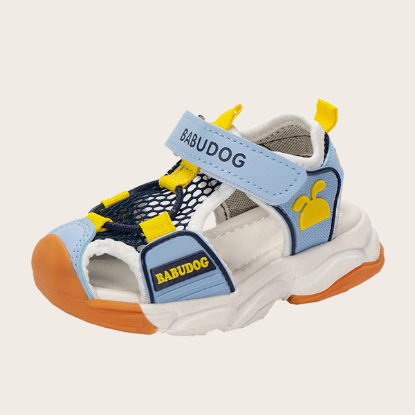 

Toddler Boys Letter Graphic Mesh Sport Sandals, Blue