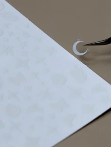 Hình dán móng tay 1 ngôi sao - trắng - Xem 5