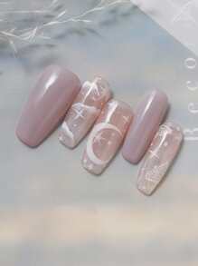 Hình dán móng tay 1 ngôi sao - trắng - Xem 7