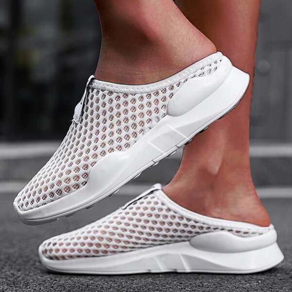 

Letter Graphic Hollow Out Sneakers, White