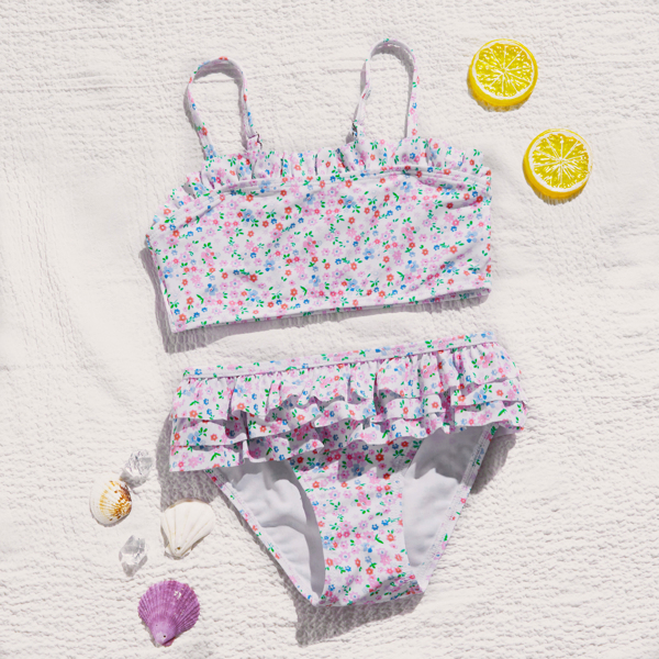 

Toddler Girls Ditsy Floral Ruffle Bikini Swimsuit, Multicolor