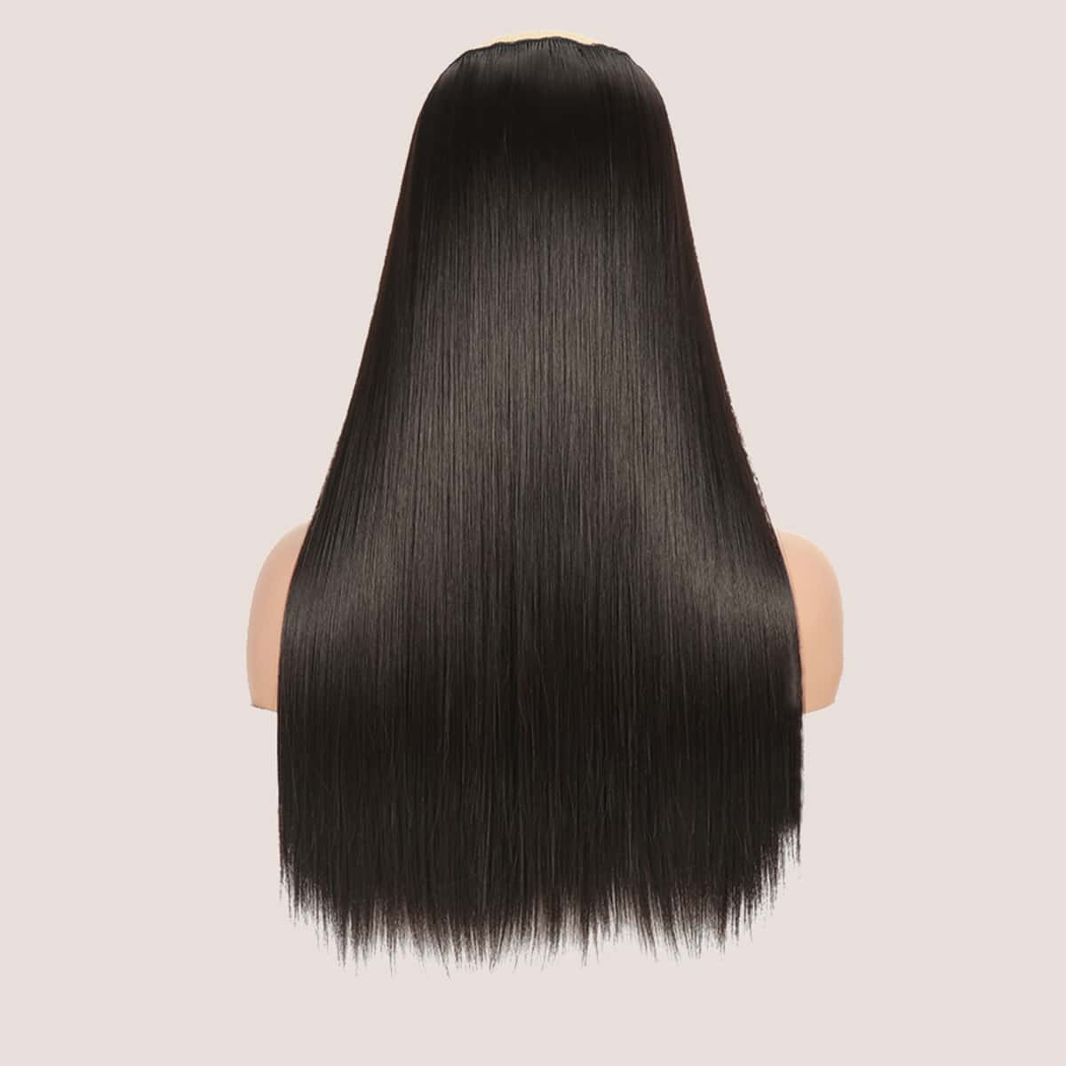 

5pcs Clip In Long Straight Hairpiece, Brown