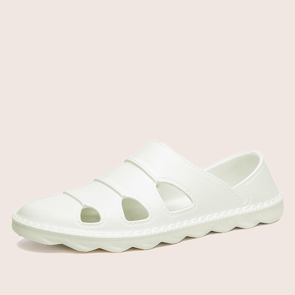 

Men Cut Out Sandals, White
