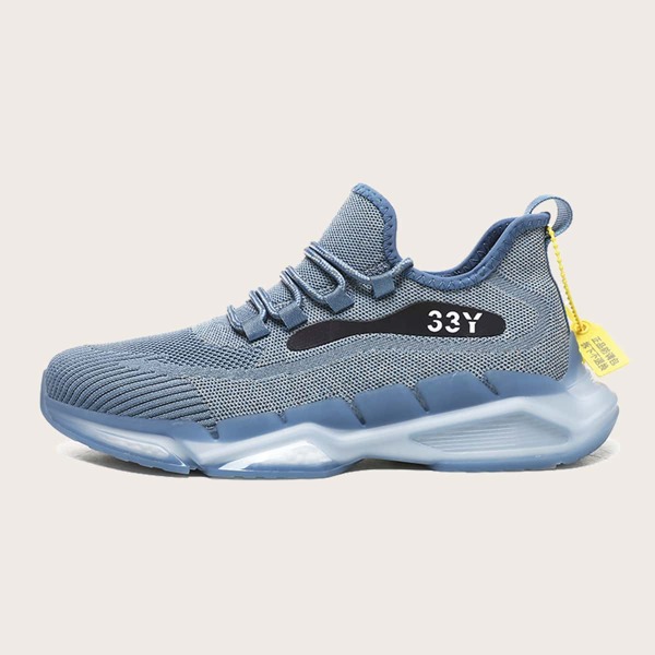 

Men Lace-up Decor Sneakers, Blue