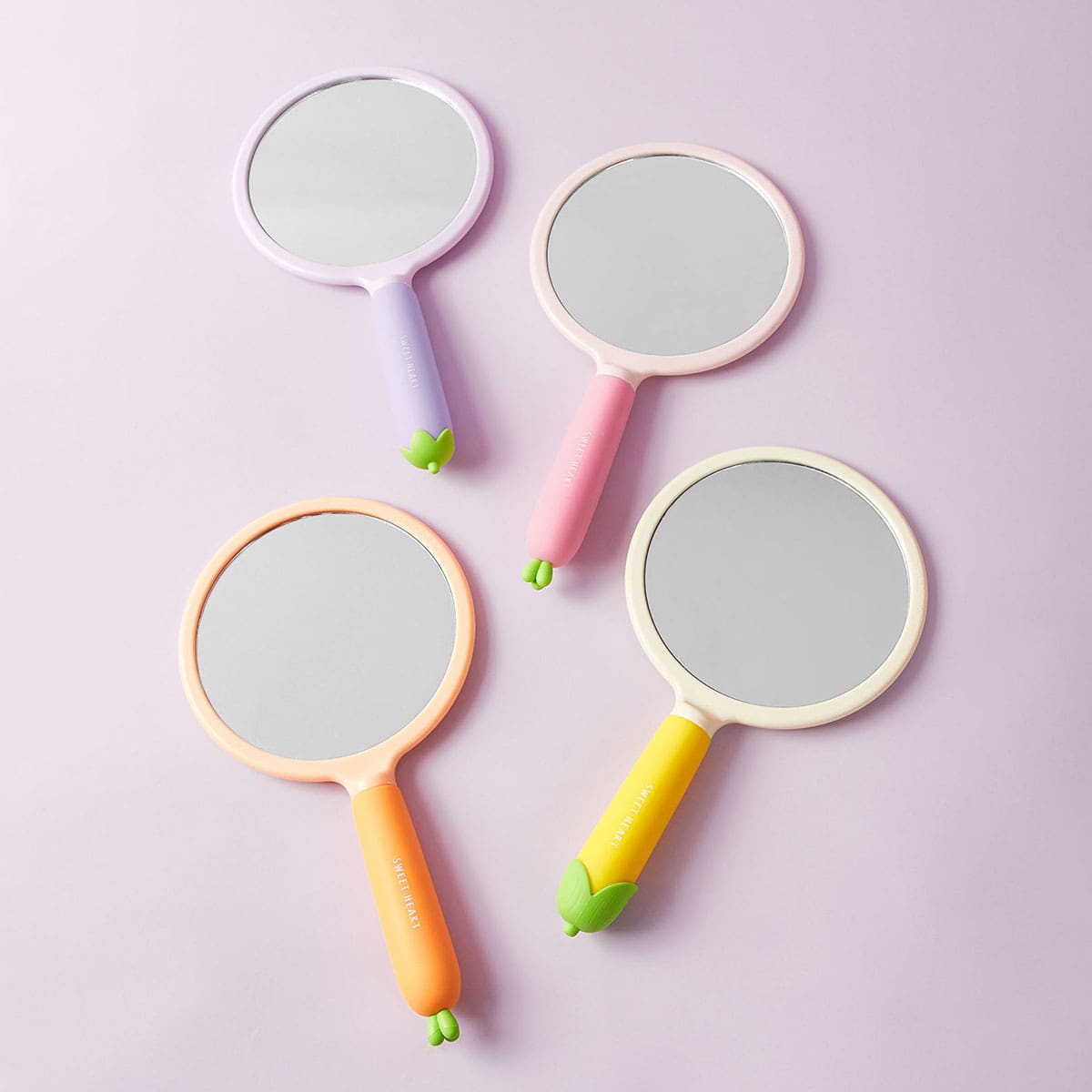 

1pc Random Color Hand-held Makeup Mirror, Multicolor