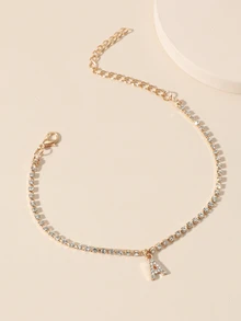 Vòng chân chữ cái Charm - Vàng - Xem 2