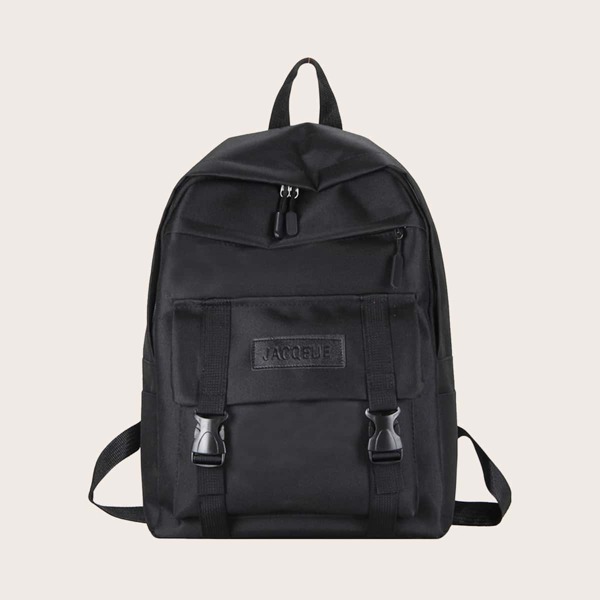 

Men Release Buckle Front Backpack, Black