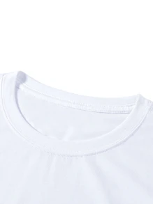 Manfinity Roughcore Tops Nam Lễ Các Thánh Đường phố - trắng - Xem 4
