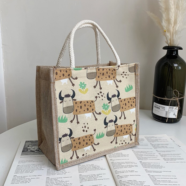 

Cartoon Graphic Satchel Bag, Khaki