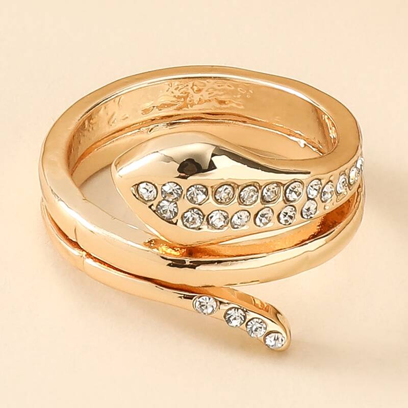

Rhinestone Decor Ring, Gold