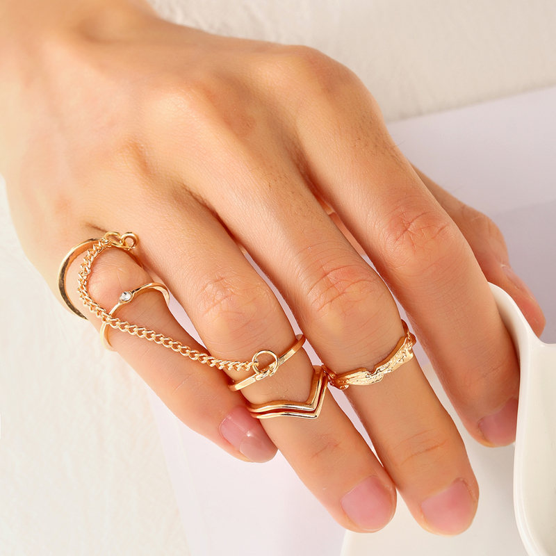 

6pcs Minimalist Ring, Gold