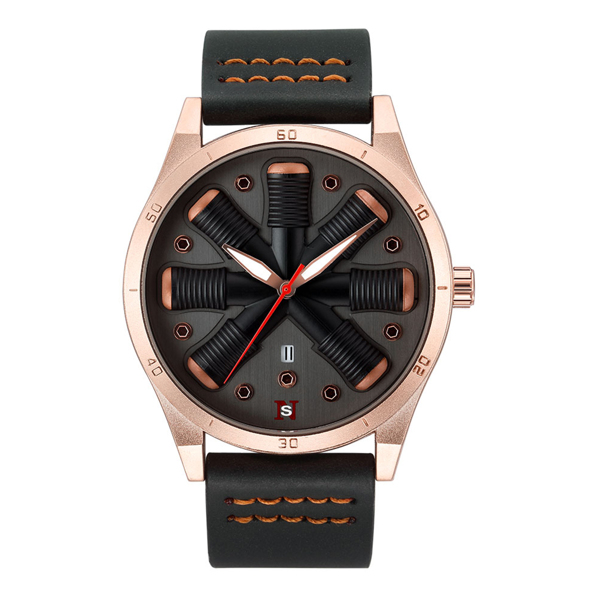 

Men Round Pointer Date Quartz Watch