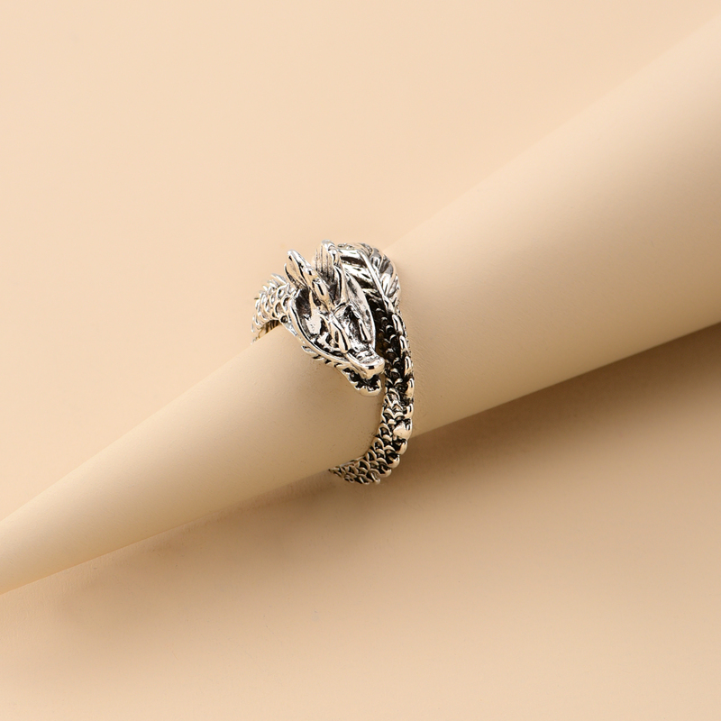 

Dragon Design Ring, Antique silver