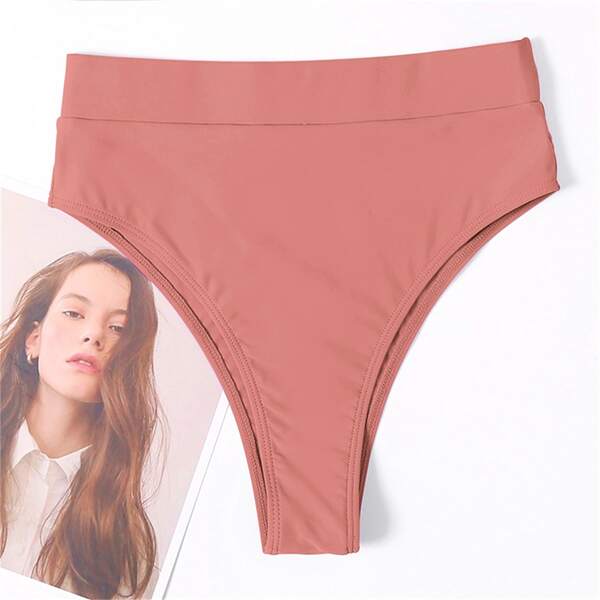 

High Waisted Bikini Panty, Redwood