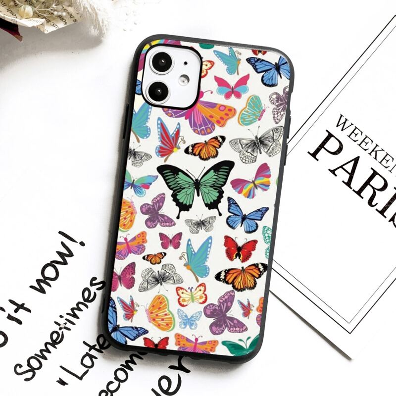 

Butterfly Print Phone Case, Multicolor
