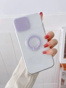 Vỏ máy ảnh trượt bao đựng điện thoại di động trong suốt có đế vòng - Trong sáng - Xem 2