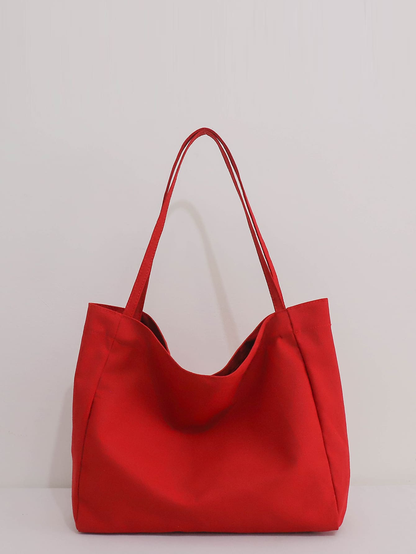 Minimalist Large Capacity Tote Bag - Burgundy - View 1