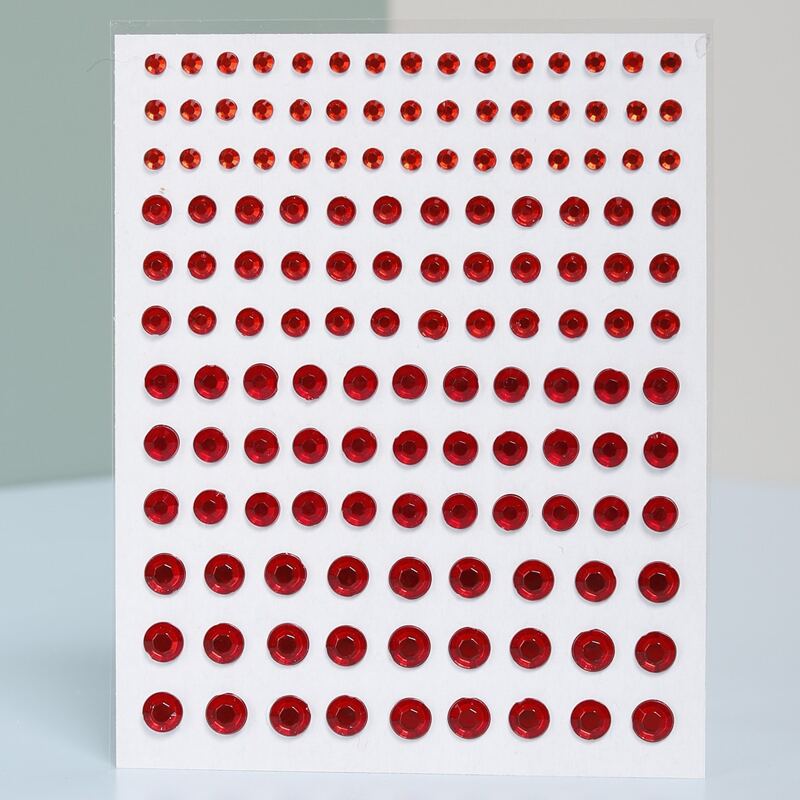 

1sheet Colorful Rhinestone Nail Art Decoration, Red