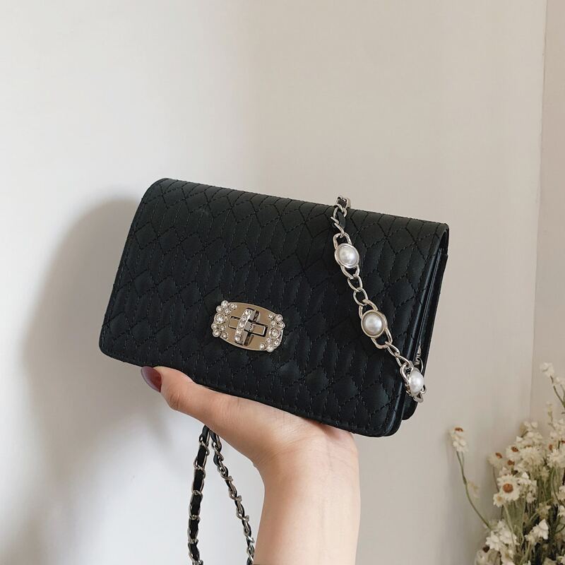 

Quilted Crossbody Bag, Black