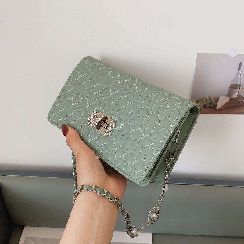 

Quilted Crossbody Bag, Green